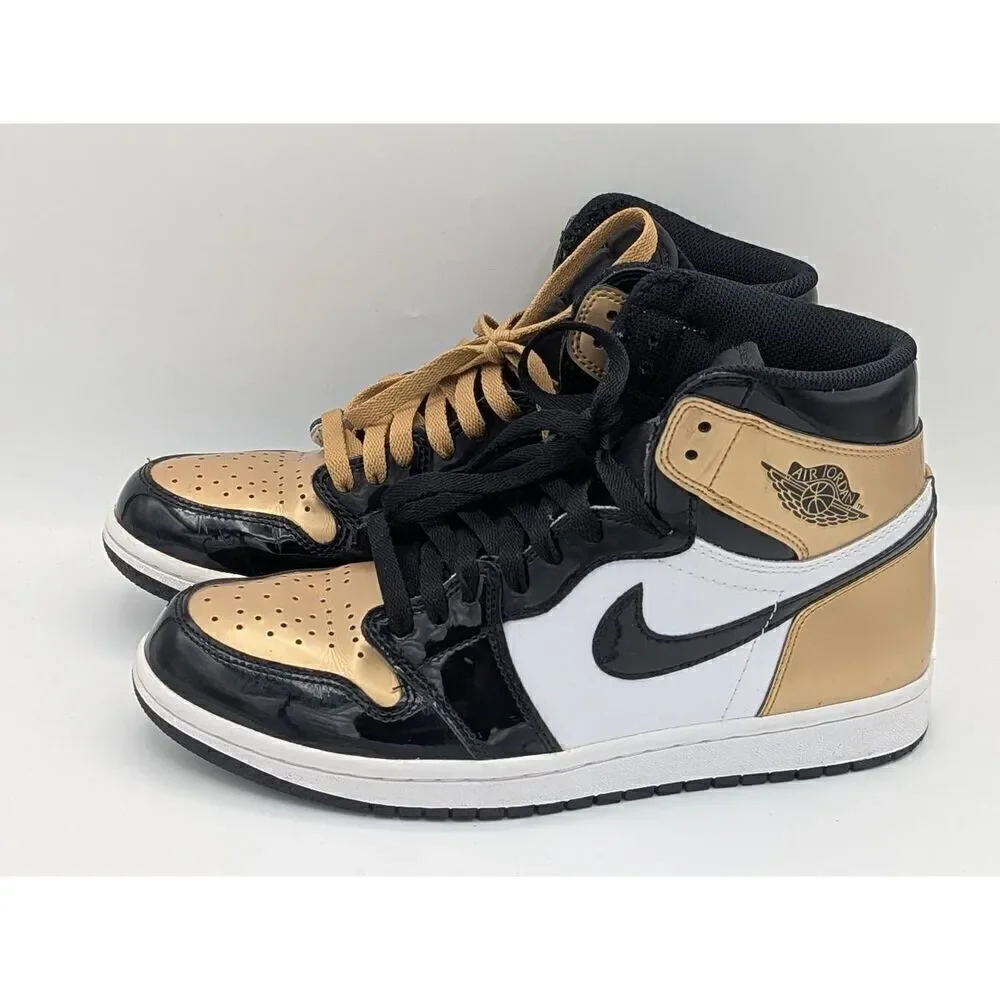 Jordan 1 retro high Patent gold toe men's size 8
